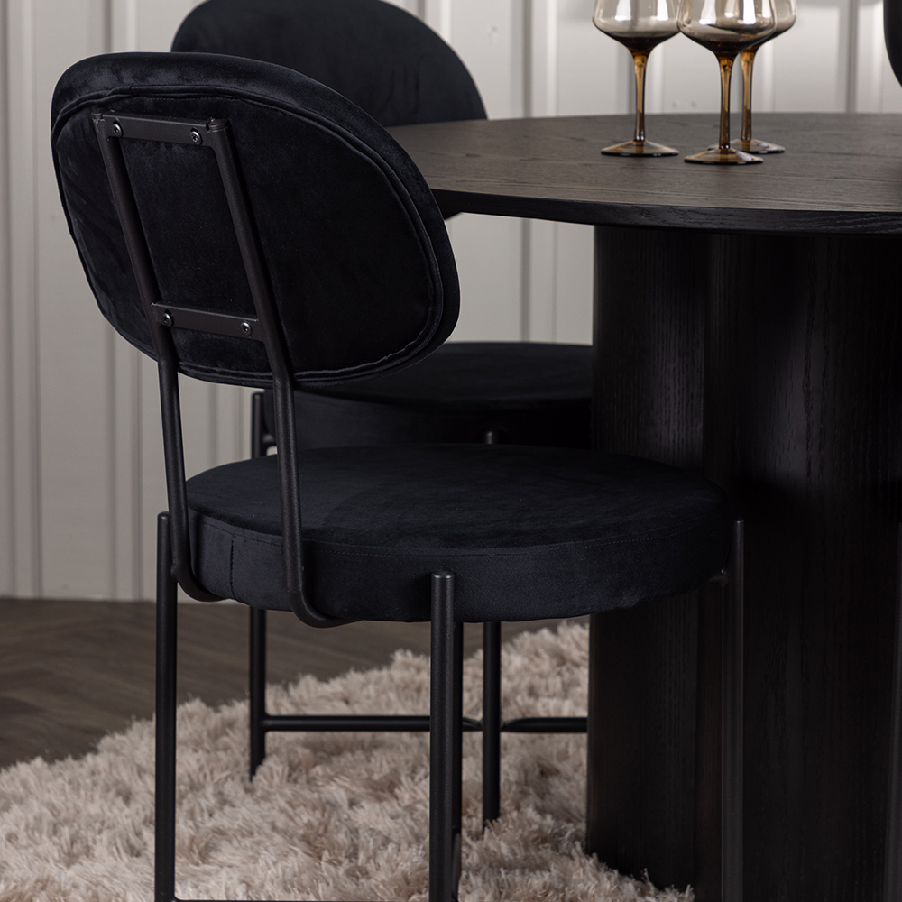 Matgrupp Venture Home Olivia Ø110 cm med 4 st Stella stolar