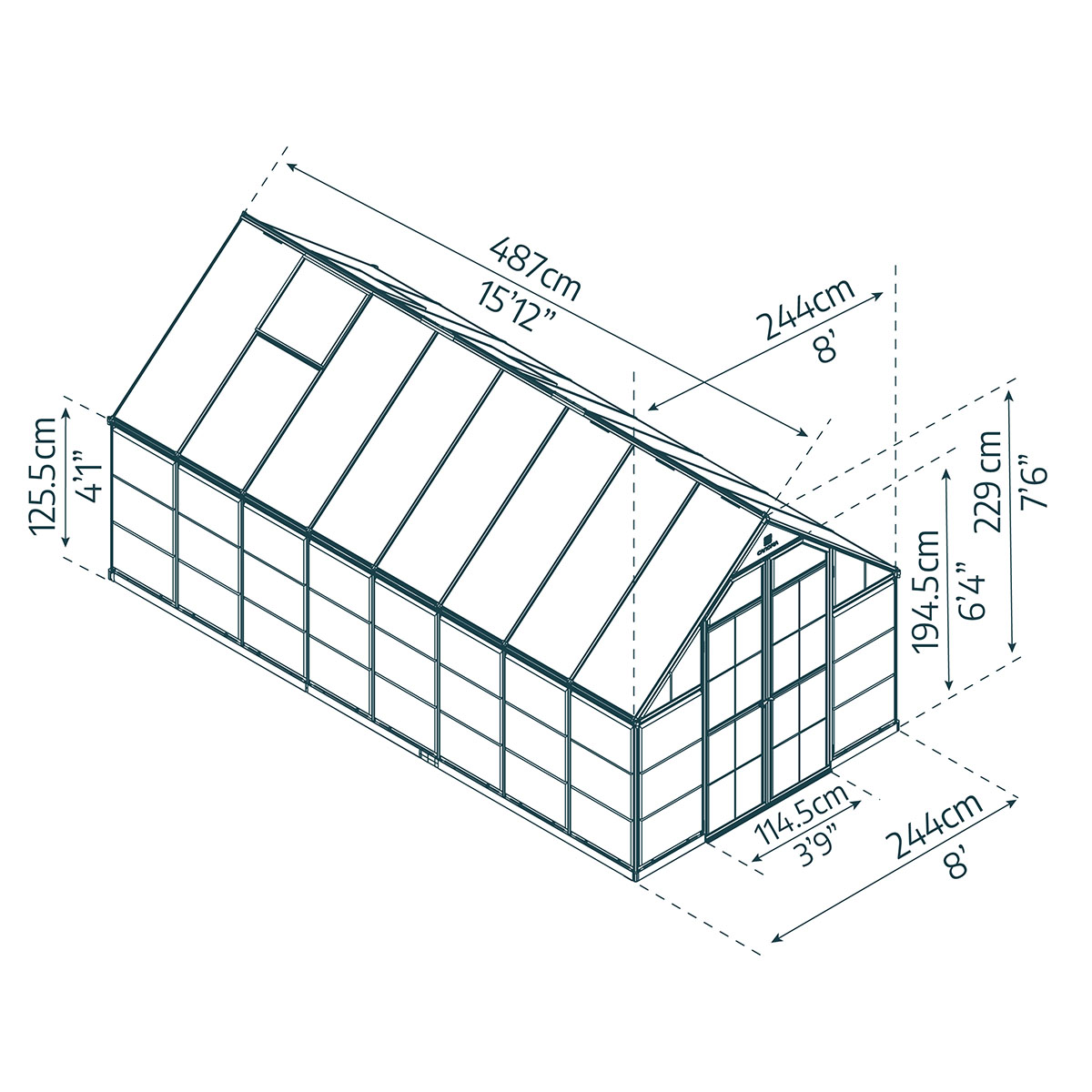 Växthus Canopia by Palram Balance 11,9 m²