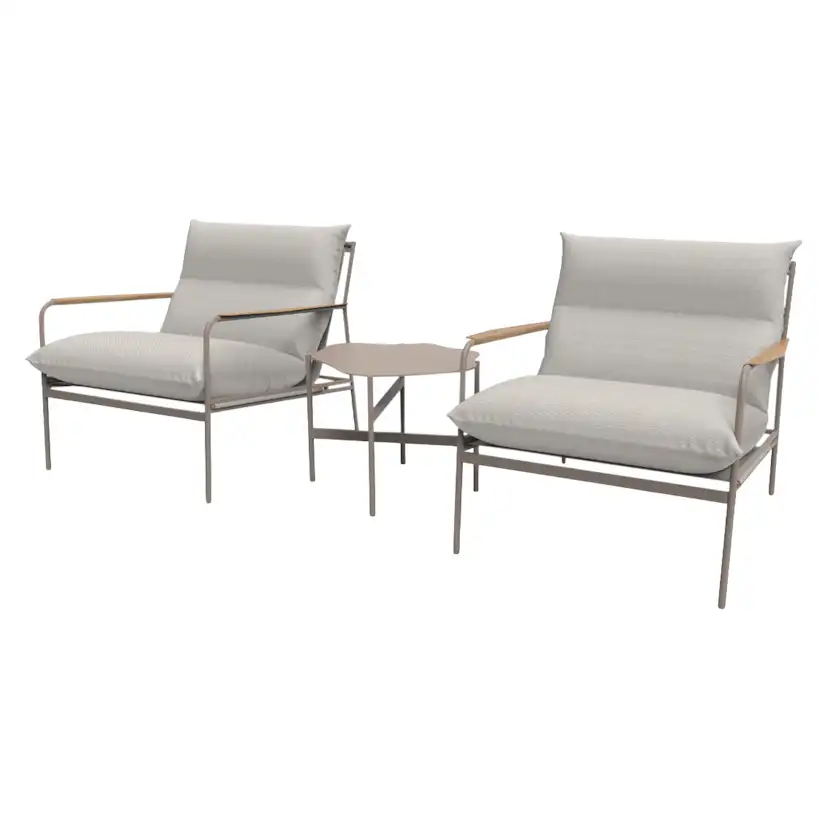 Loungeset ENVY DESIGN Madison 2st Louongefåtöljer med Sidobord