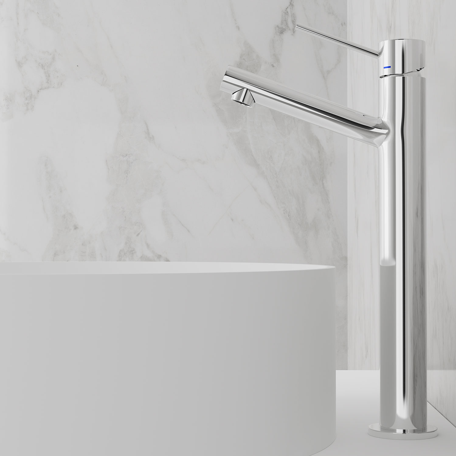 Tvättställsblandare Scandtap Steel Vector High