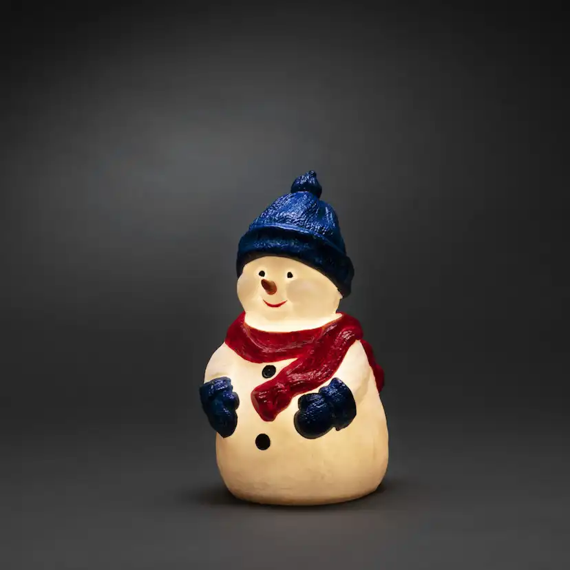 Dekorationsfigur Gnosjö Konstsmide Snögubbe LED