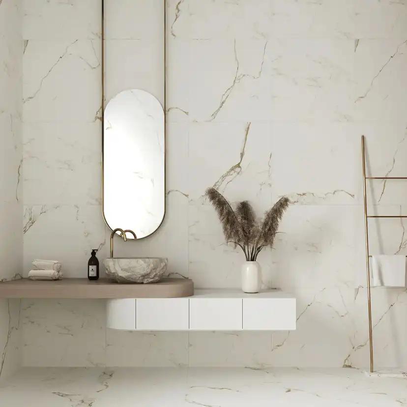 Klinker Tenfors Carrara Gold Marmor Matt 60x60