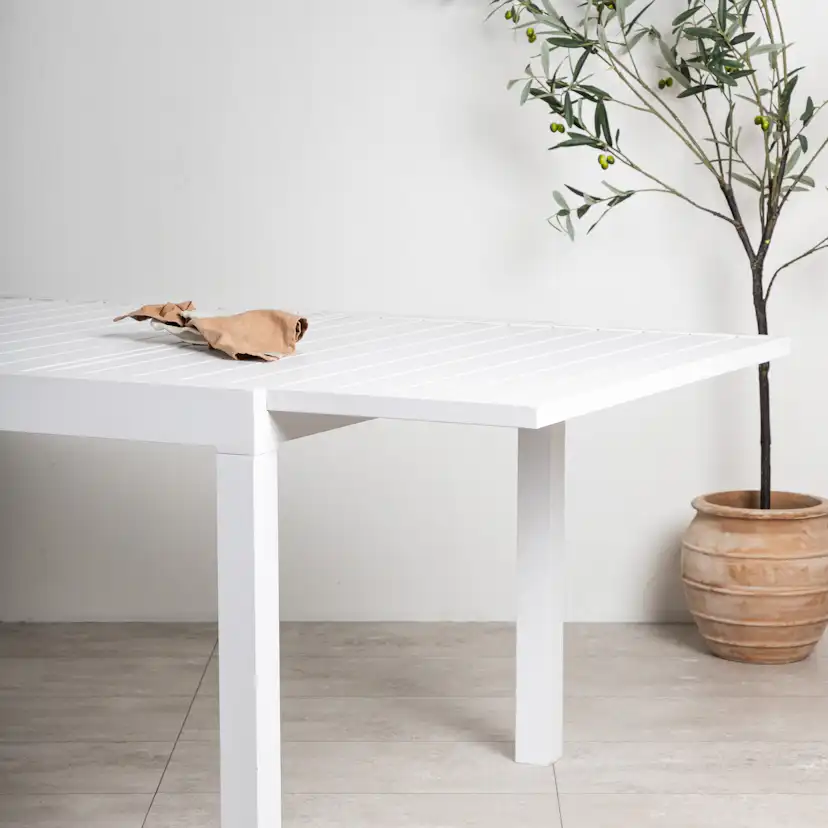 Marbella matbord 160/240*100*H75 - Vit Vit