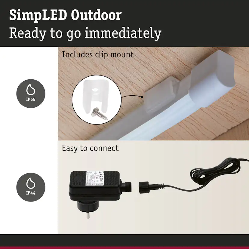 LED-strip Paulmann SimpLED Belagd Outdoor Komplett set IP65