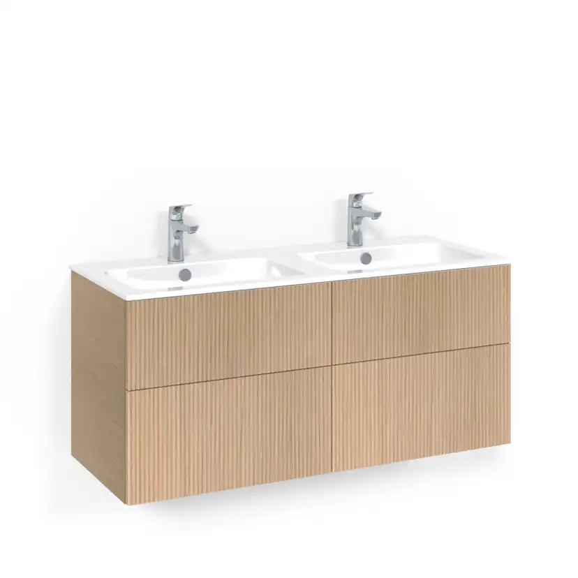 Crown Kom 120x45D Lj Li PO L14 Ljus Ek, 1200 mm, Tvättställ Light 14, Med Pushfunktion
