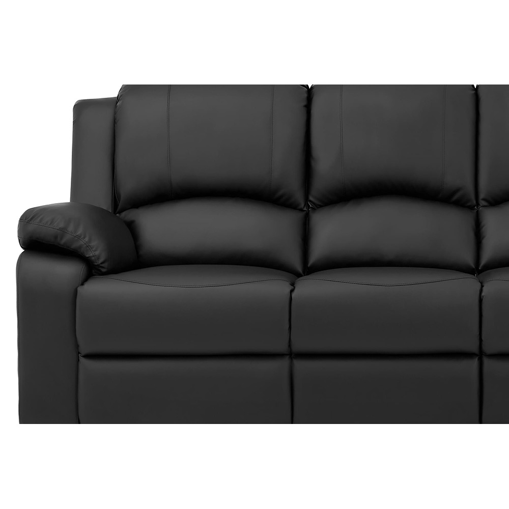 Norbo Reclinersoffa 4-sits Konstläder Svart
