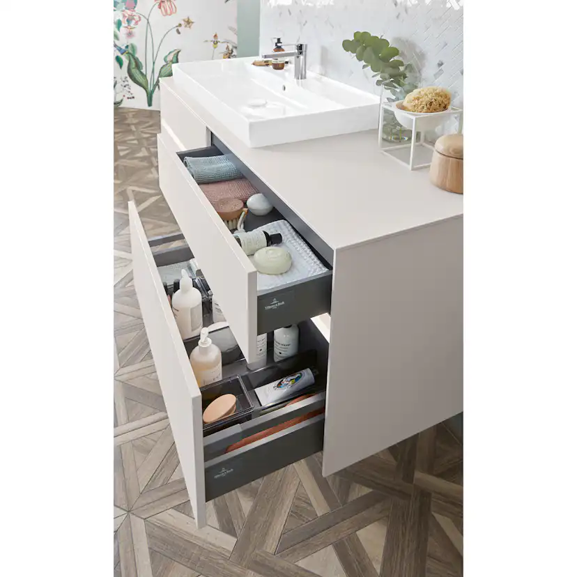 Tvättställsskåp Villeroy & Boch Collaro 160 cm med 4 Lådor för Ovanpåliggande Skåpstvättställ