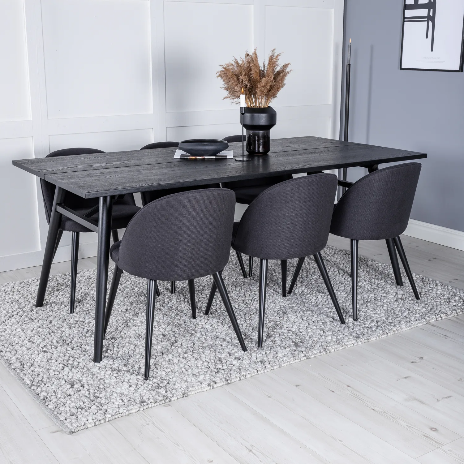 Sleek Extentiontable Black Brushed -VelvetChiar-- Black _6 Svart