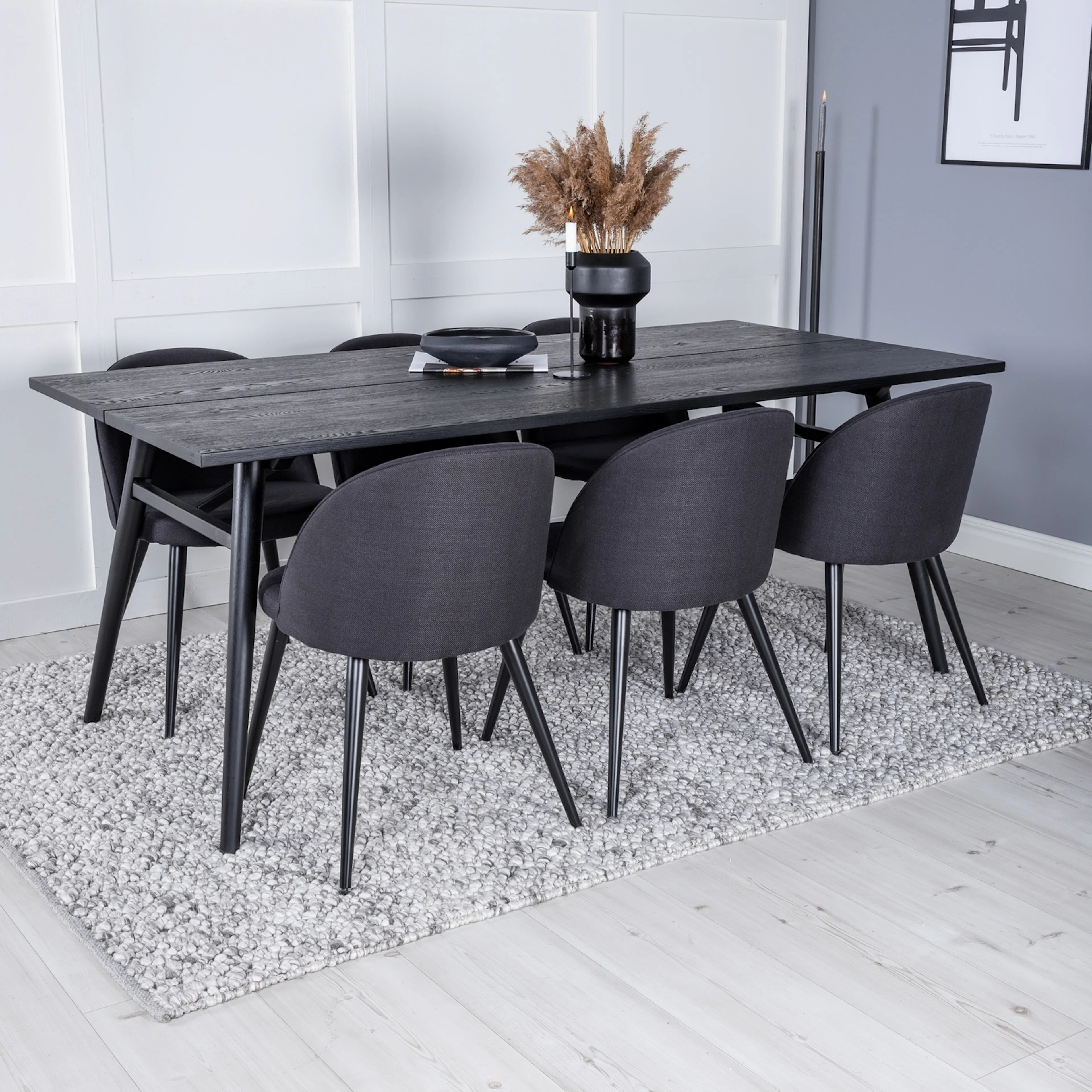 Sleek Extentiontable Black Brushed -VelvetChiar-- Black _6 Svart