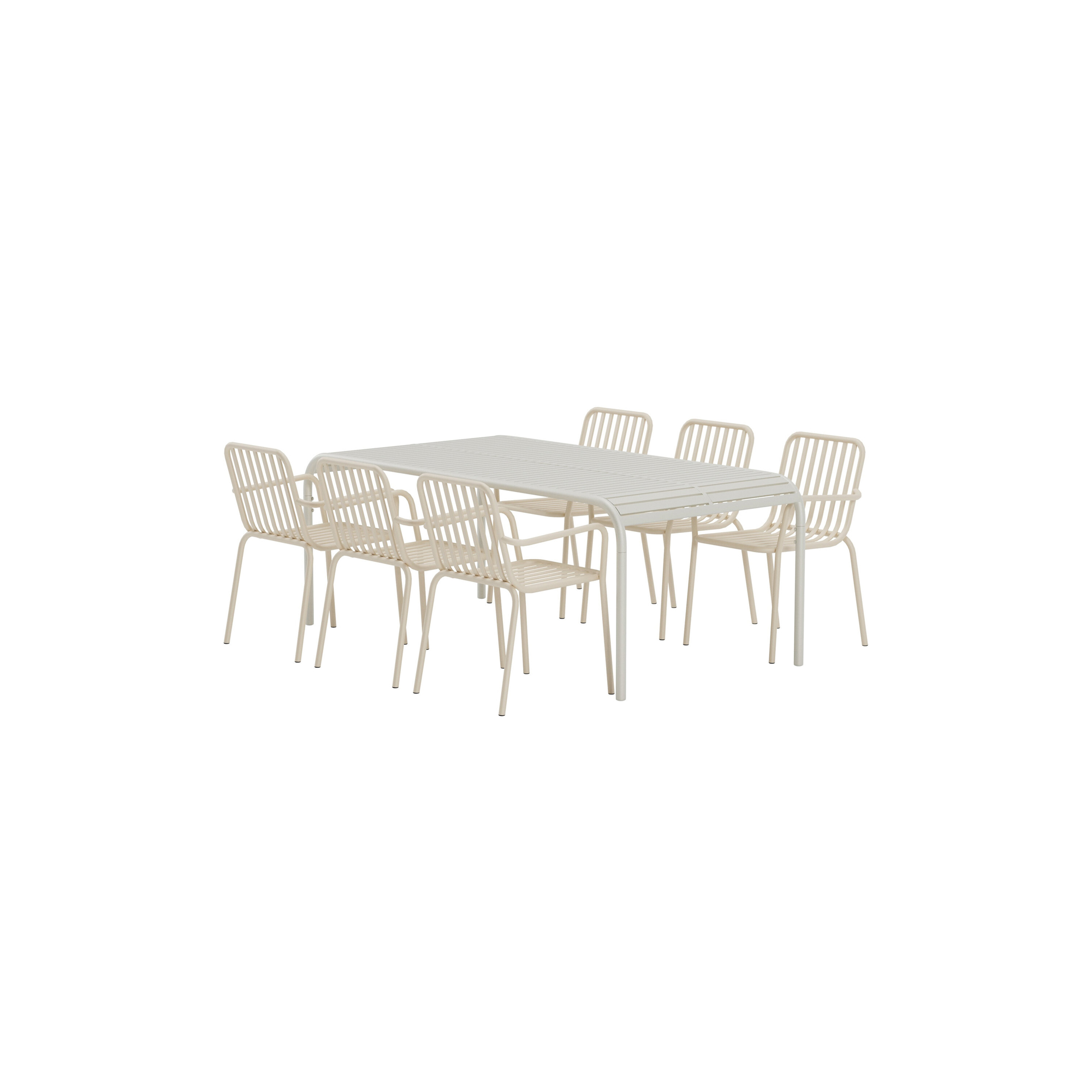 Matgrupp Utomhus Venture Home Borneo 100x200 cm med 6 st Peking Trädgårdsstolar