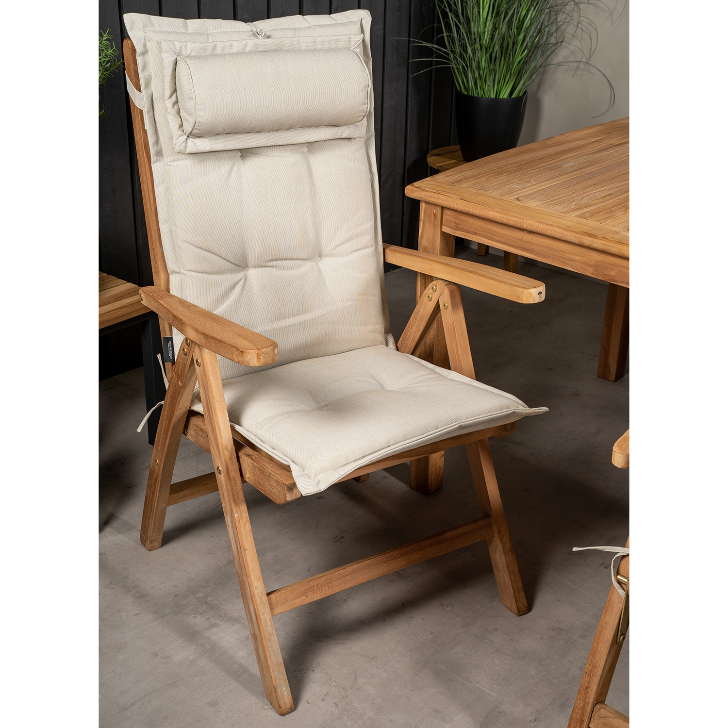 Matgrupp Venture Home Kenya 220x100 Teak med 6 Kenya Positionsfåtöljer