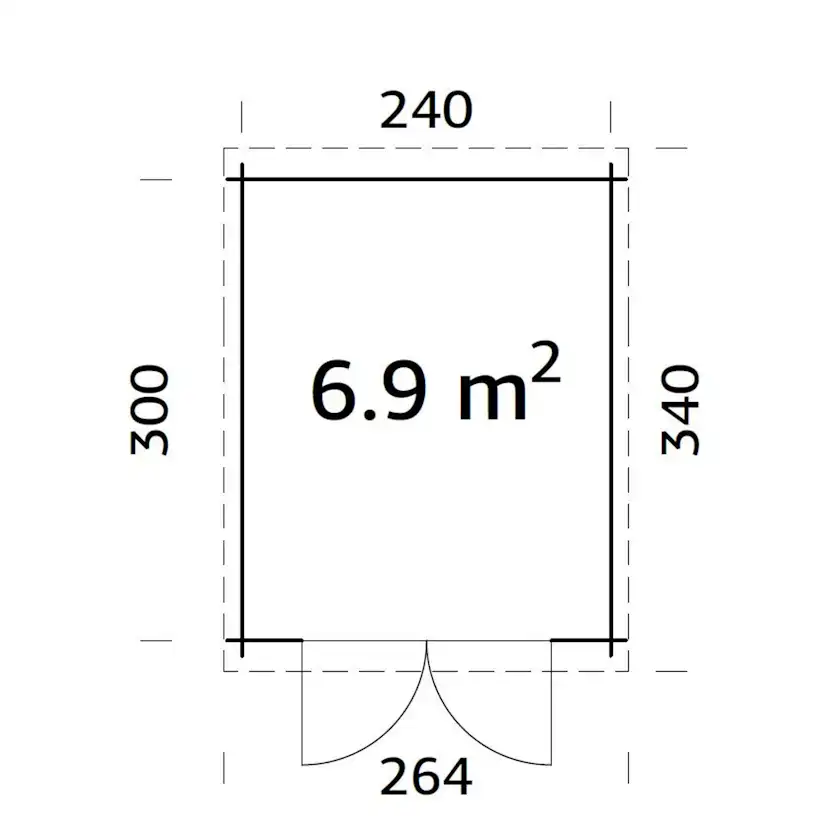 Ella 7,2 m2 (inv. 6,9 m2) Obehandlad