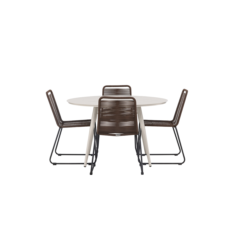 Matgrupp Venture Home Lina Bord med 4 Lindos Stolar