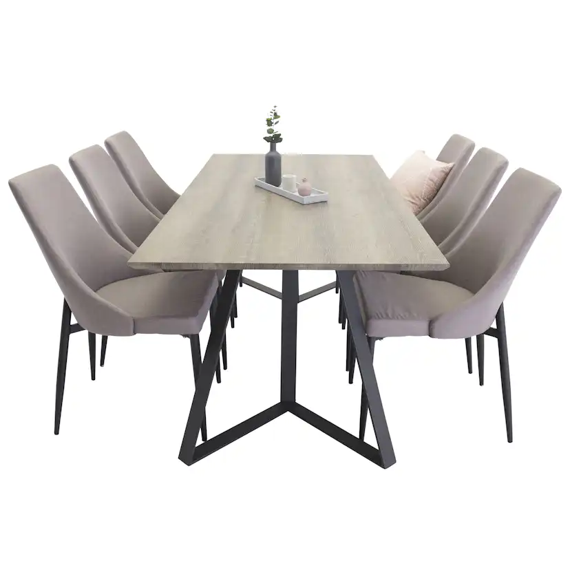 Matgrupp Venture Home Madde med 6 Laura Stolar 2.0