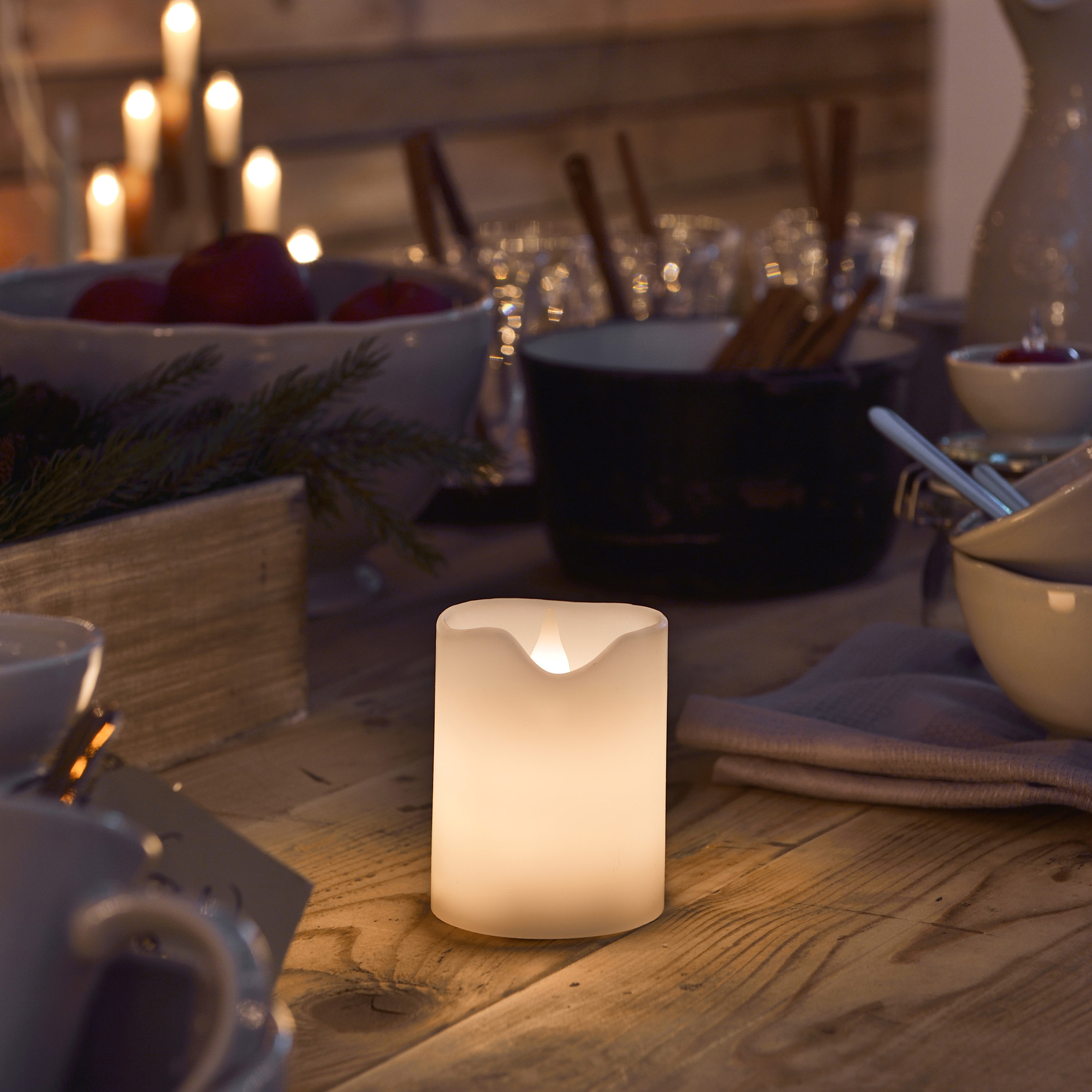 Vaxljus Gnosjö Konstsmide med Timer LED 10x8 cm