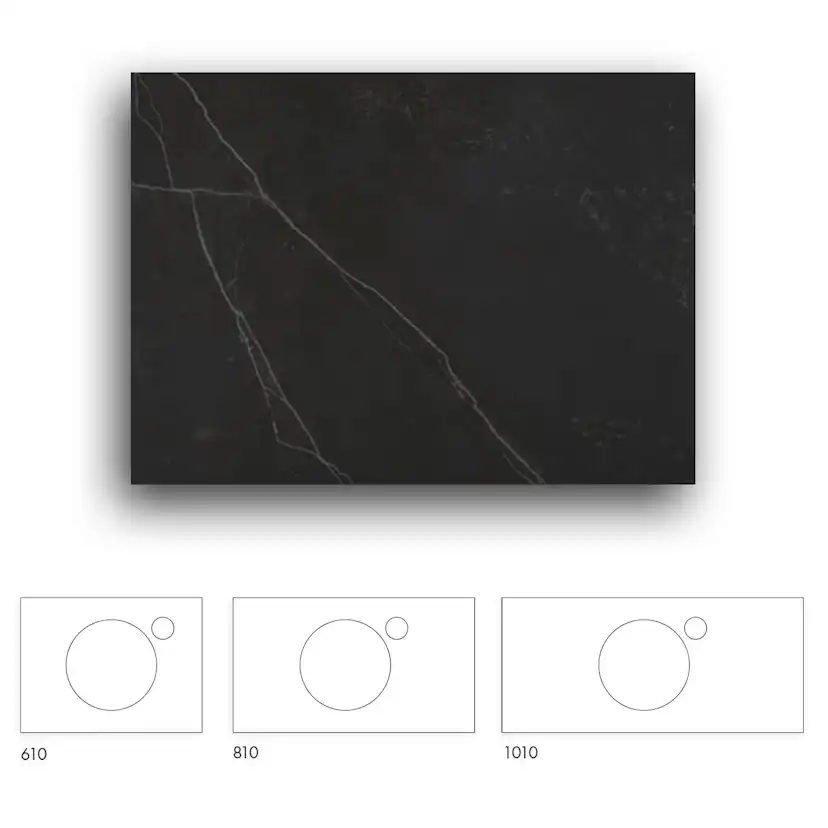 Bänkskiva Macro Design Crown+ Dekton 610 till Tvättställsskåp Crown