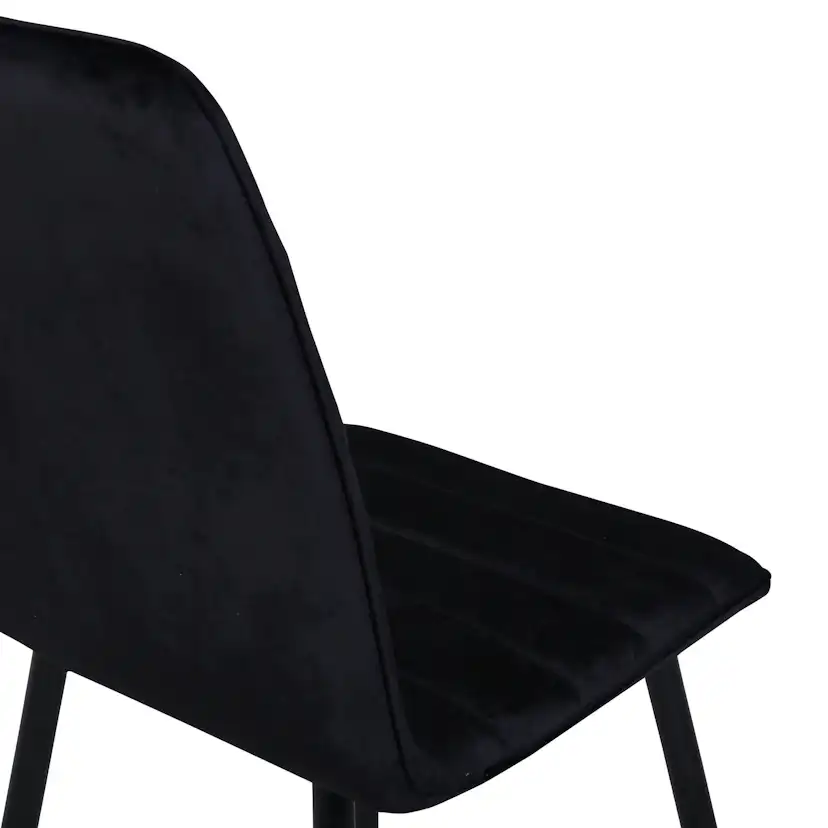 Windu Lyx Chair - Black / Black Velvet Svart