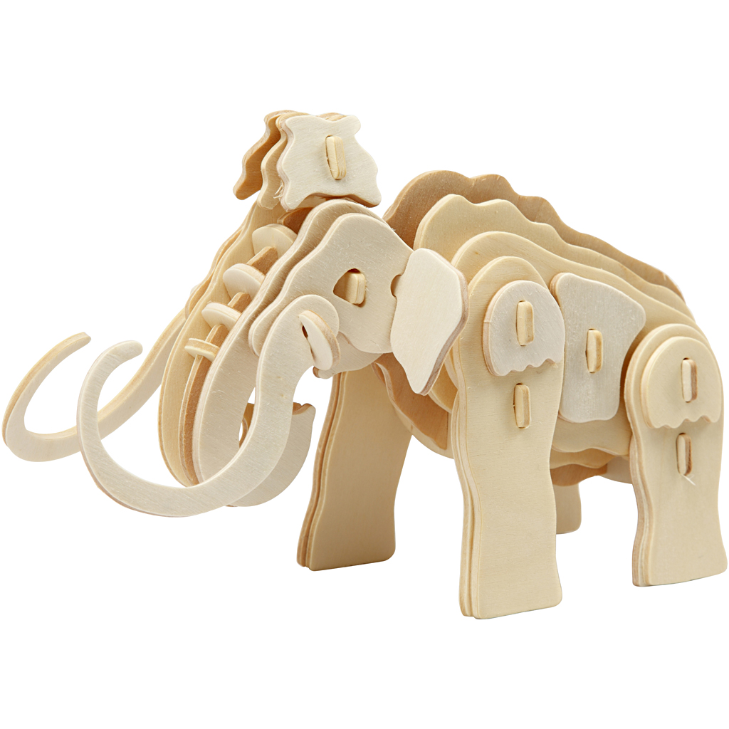 Konstruktionsfigur Creativ Company 3D Mammut Stl 19x8,5x11 cm 1 st