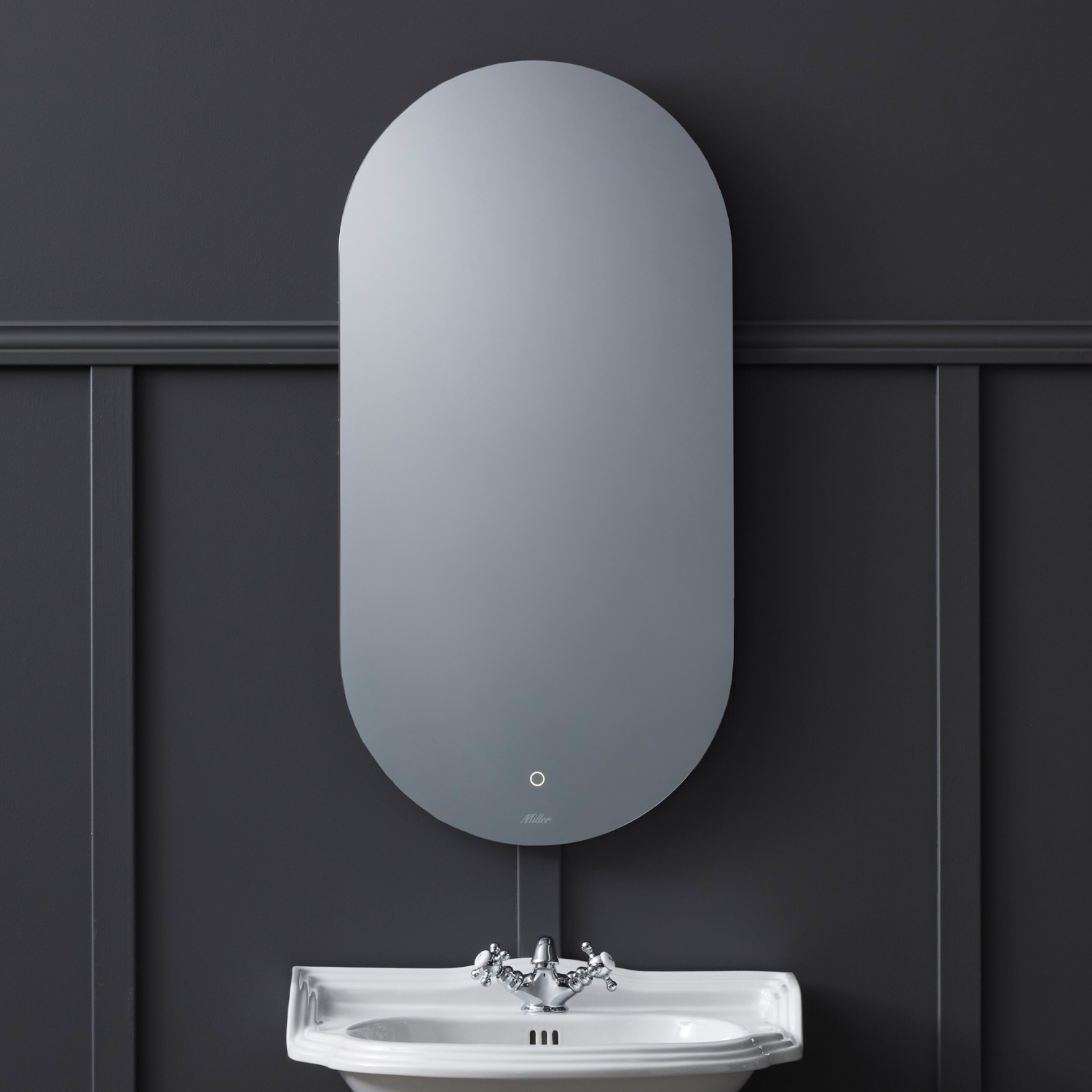 Badrumsspegel Miller Badrum Ambient Touch Oval