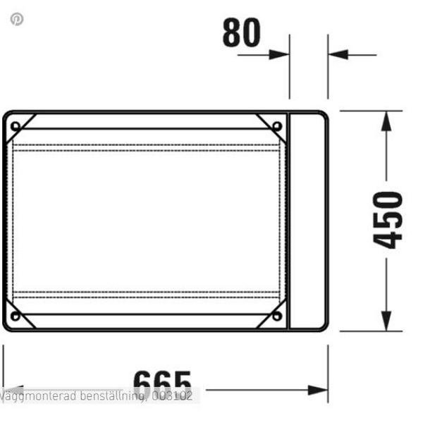 Benställning Duravit DuraSquare Vägghängd till Tvättställ