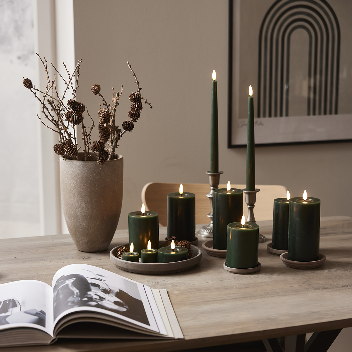 LED-Blockljus Star Trading Flamme Flow 15 cm