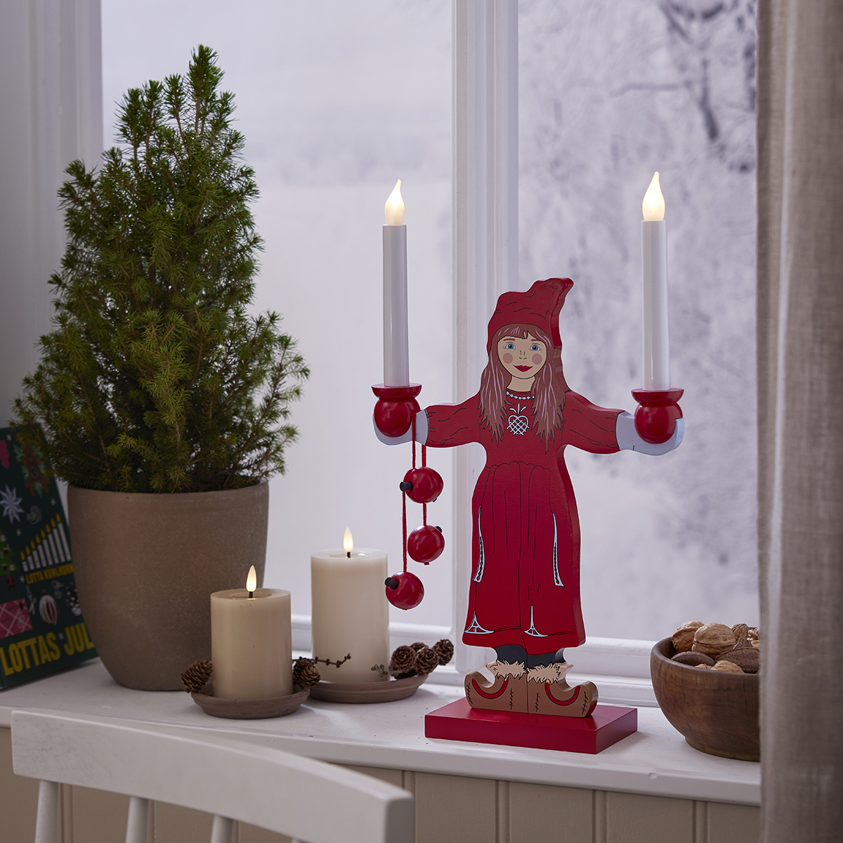 LED-Blockljus Star Trading Flamme Flow 15 cm