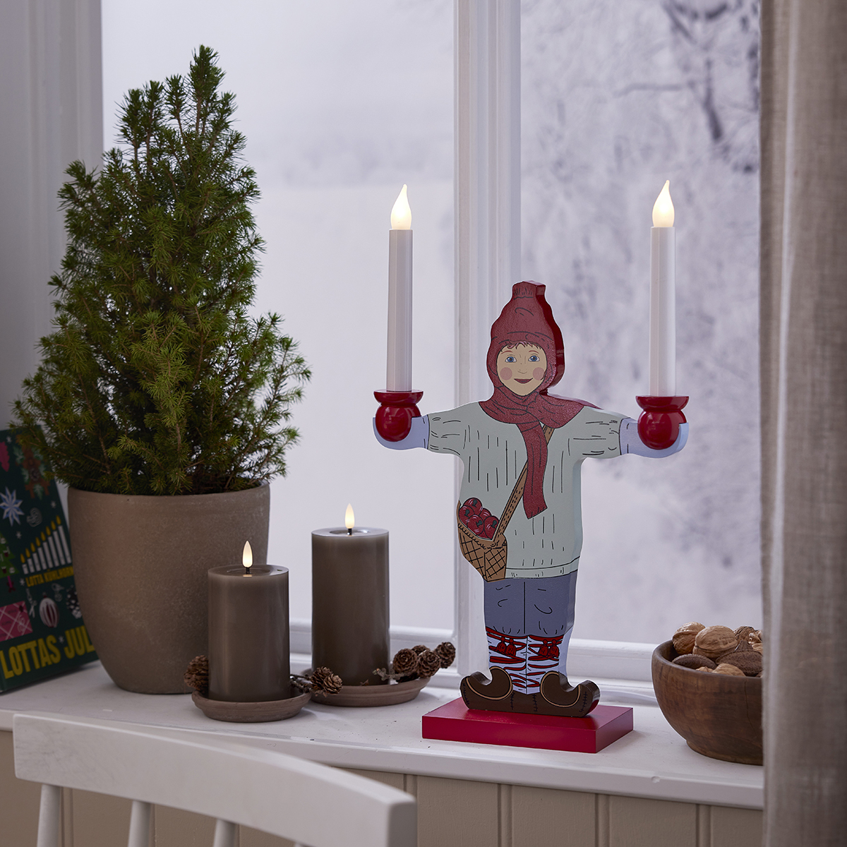 LED-Blockljus Star Trading Flamme Flow 15 cm