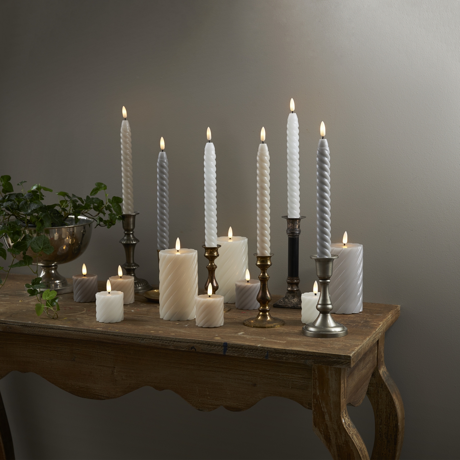 Antikljus Star Trading Flamme Swirl LED 2-pack