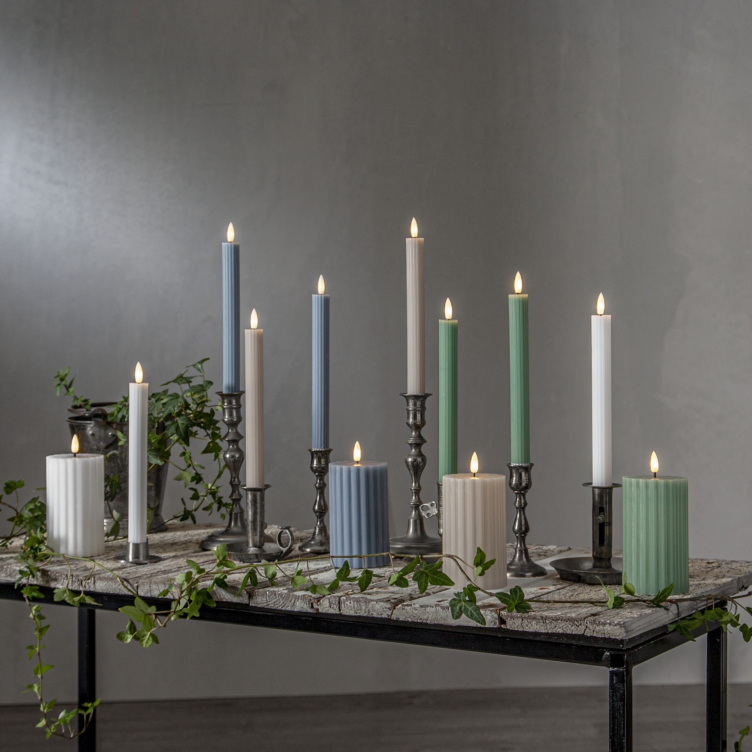 Blockljus Star Trading Flamme Stripe