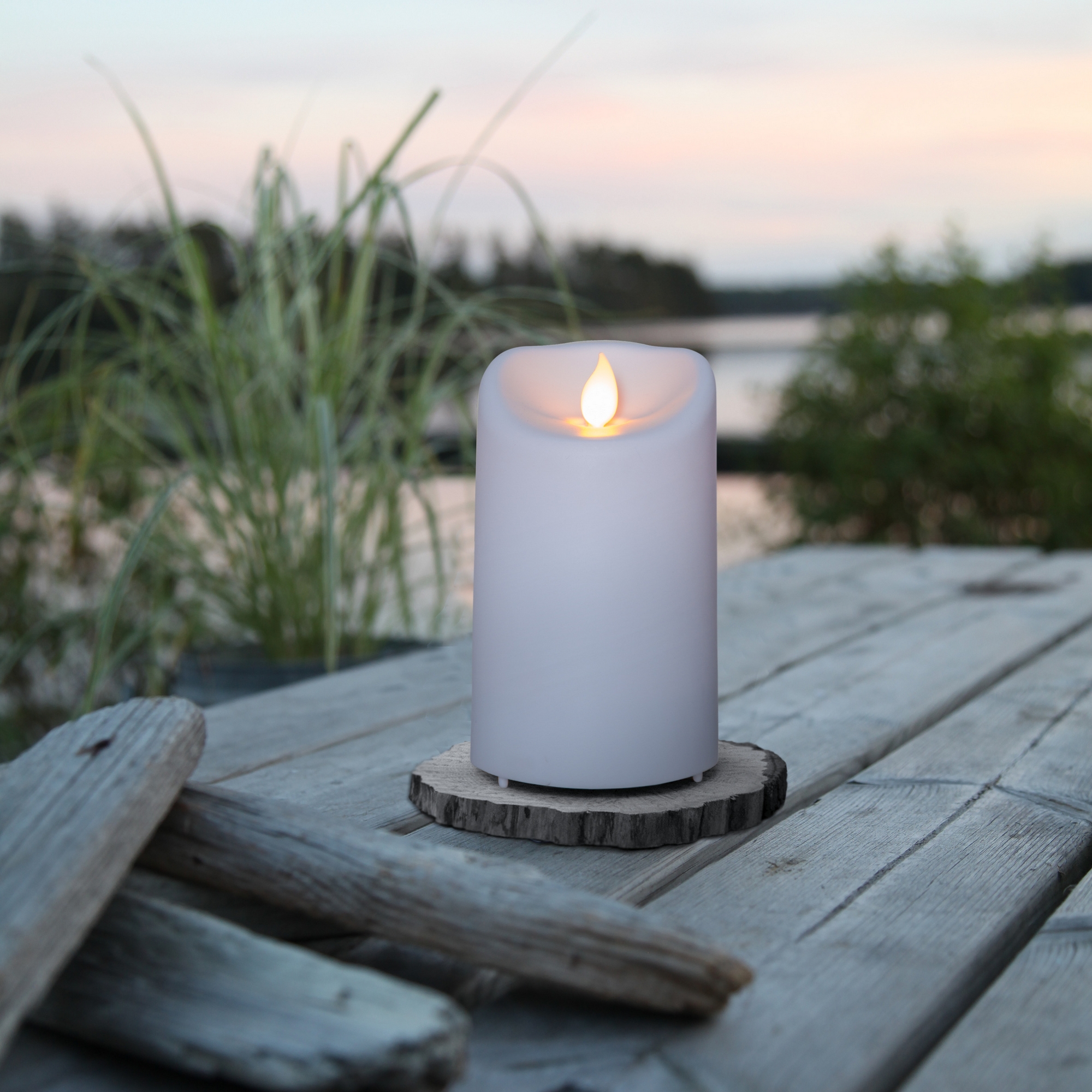 Blockljus Star Trading M-Twinkle LED Vit