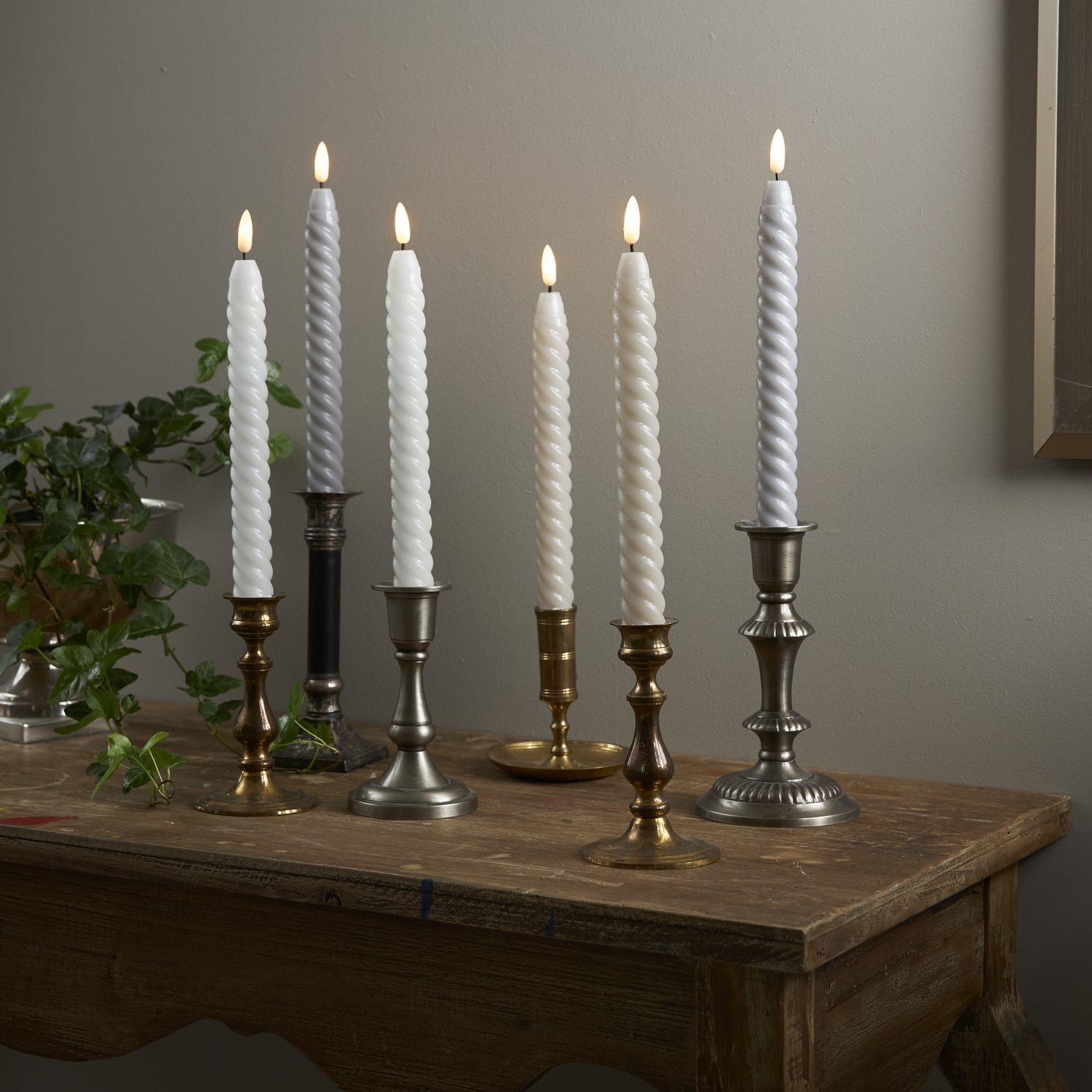 Antikljus Star Trading Flamme Swirl LED 2-pack