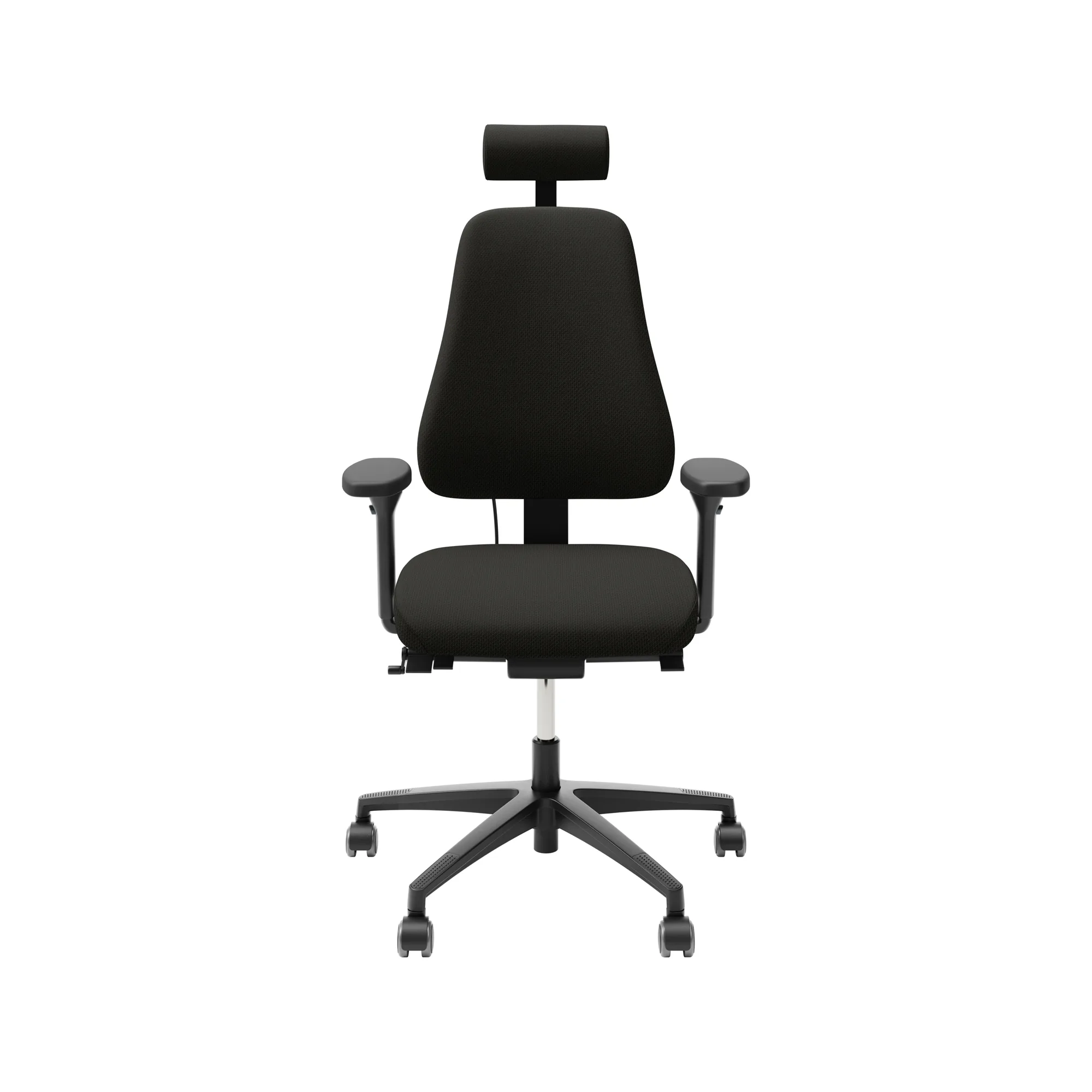 Kontorsstol Lanab Group LD 6340 Svart Stol med Justerbar Sits & Ryggstöd