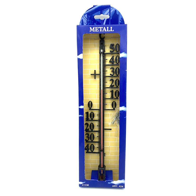 Utetermometer Termometerfabriken Viking Svart Metall