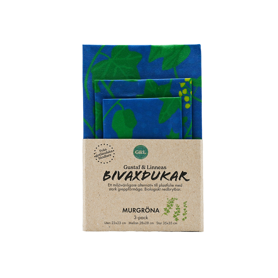 Bivaxinpackningar Gustaf & Linnea För Livsmedel 3-pack