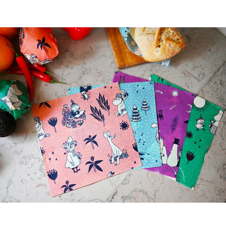 Bivaxinpackningar Gustaf & Linnea Moomin För Livsmedel 3-pack