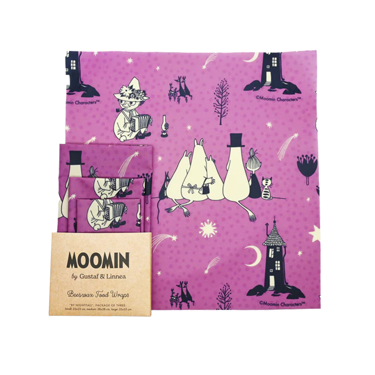 Bivaxinpackningar Gustaf & Linnea Moomin För Livsmedel 3-pack