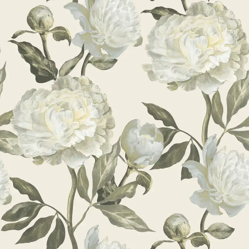 Tapet WOW Peony Naturligt