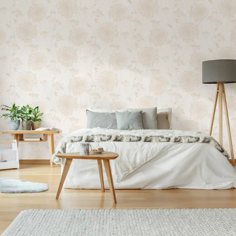 Tapet WOW Field Beige Blommor