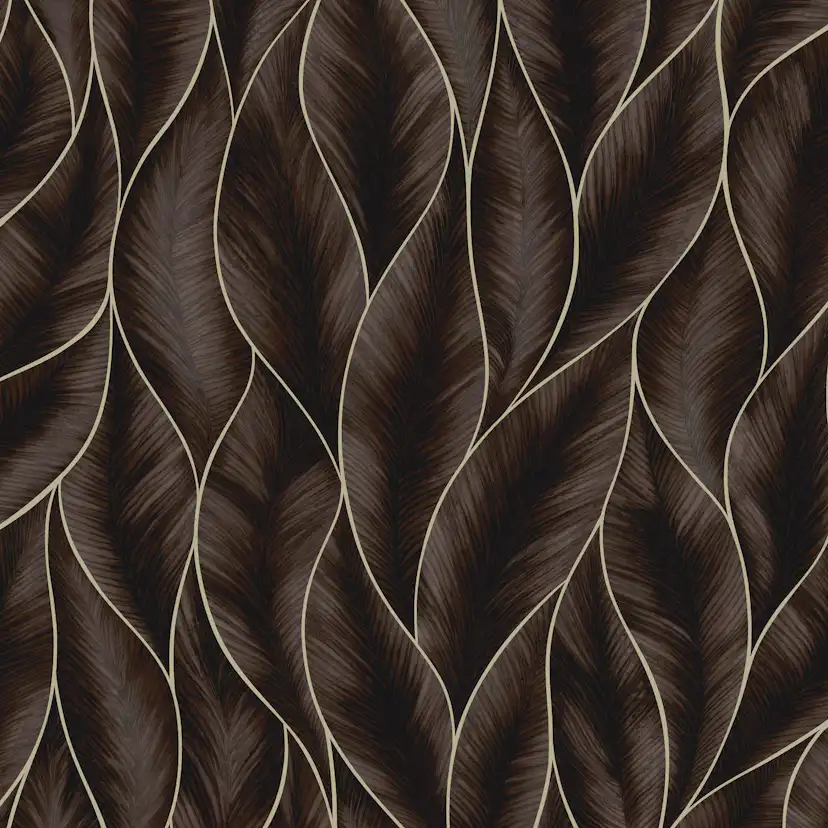 Tapet WOW Subtle Leaves Brons