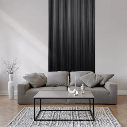 Väggpanel Lamelio Onda Svart - 10080-25 - Bygghemma.se