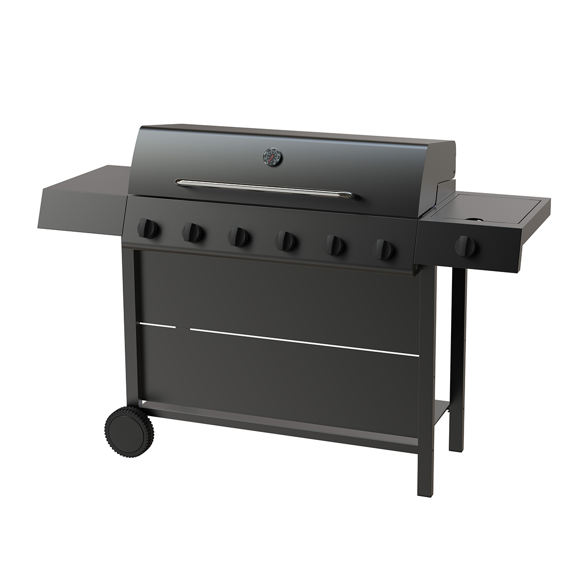 Gasolgrill Dose Barbeque 6+1 Brännare Svart