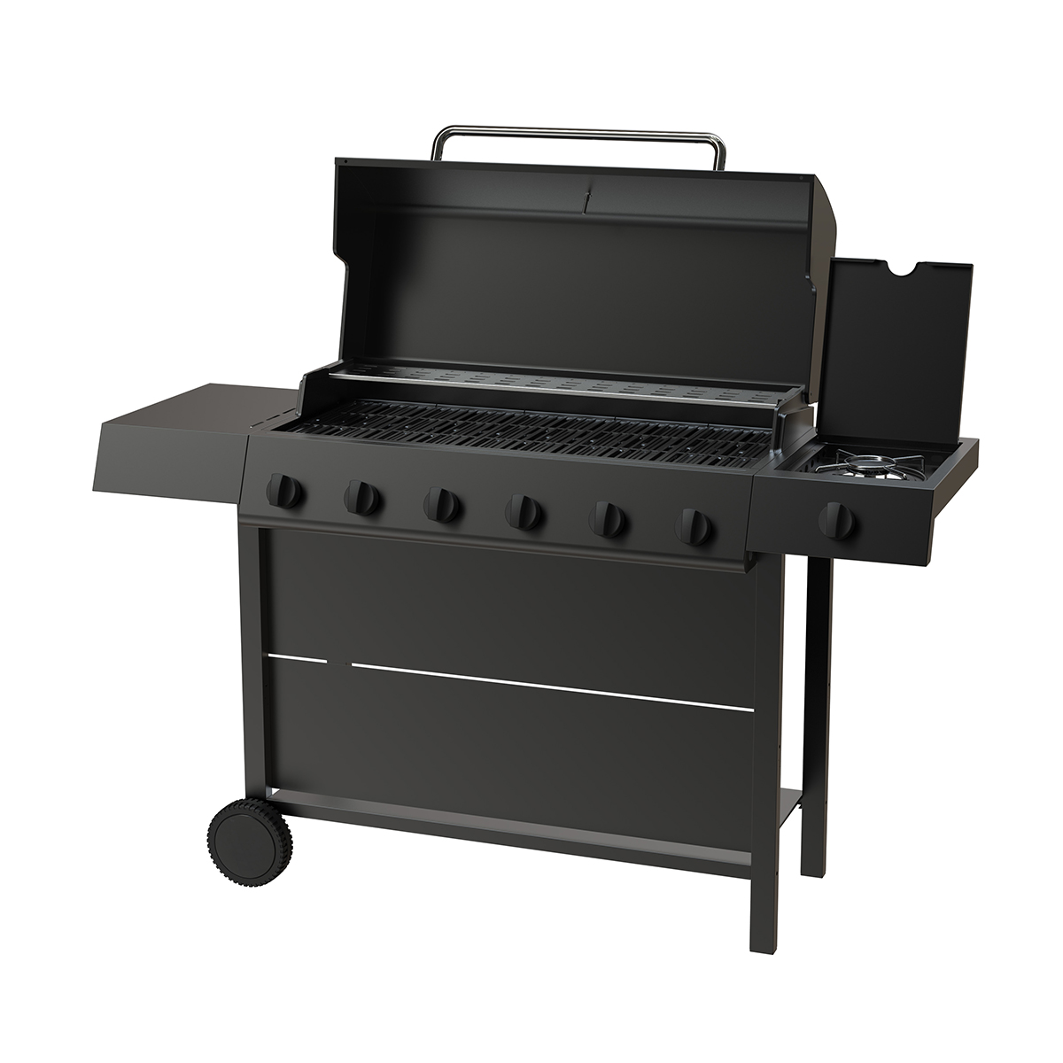 Gasolgrill Dose Barbeque 6+1 Brännare Svart