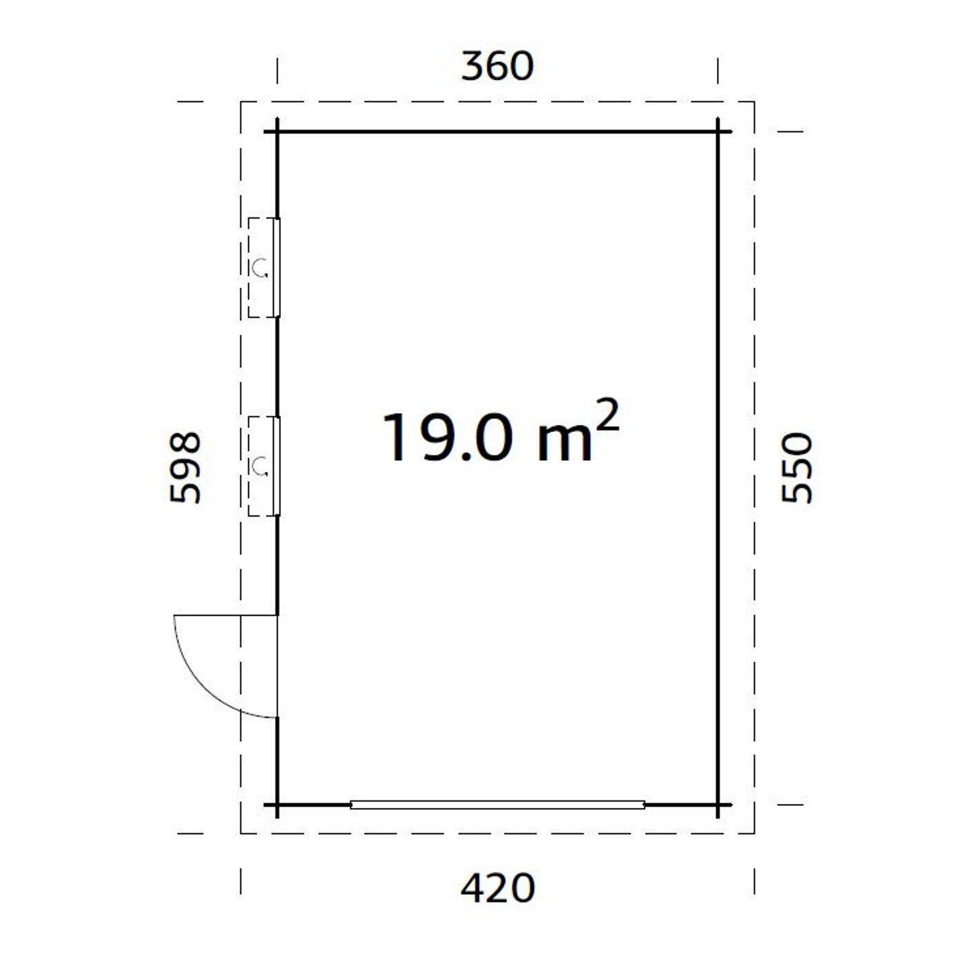 Garage Palmako Rasmus Kit 19,8 m2