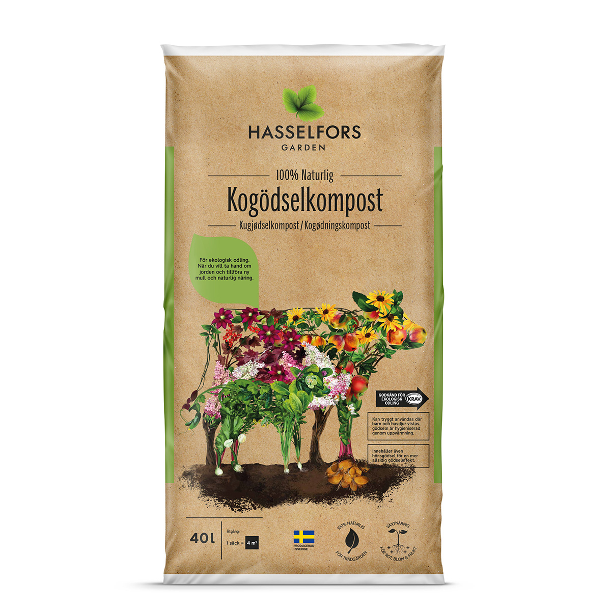 Kompostnäring Omnia Garden Kogödsel 40 L