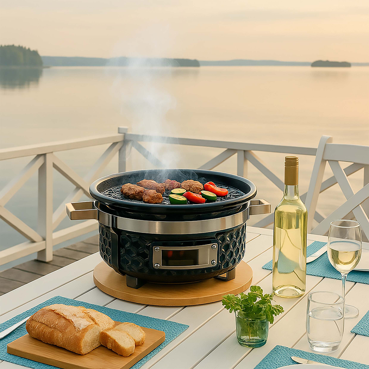 Kolgrill Easy Cooking Kamado Korea Hibachi 28 Portabel