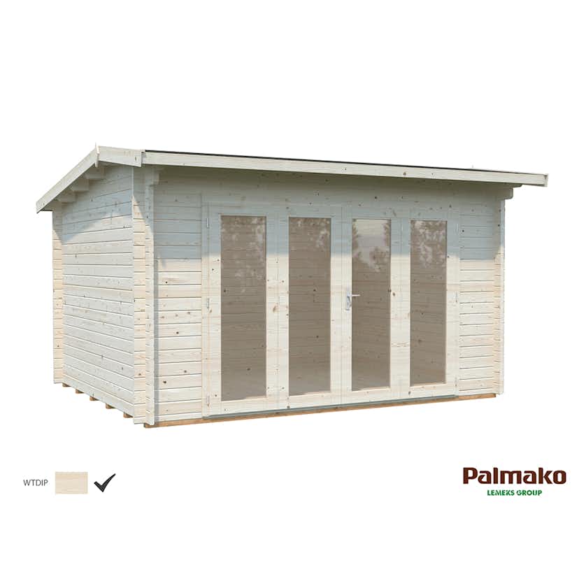 Stuga Palmako Ines 11,7 m2 Vit dippad