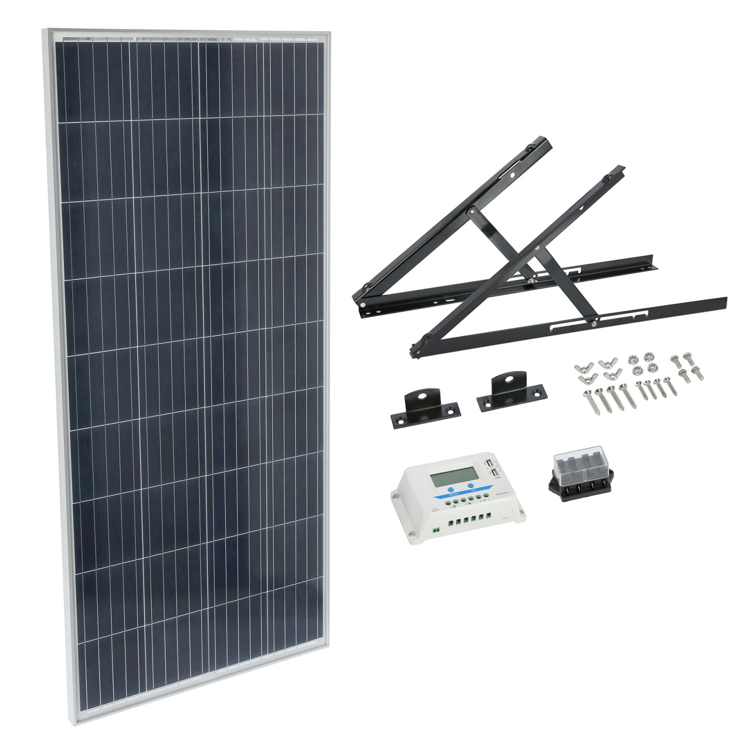Solcellspanel BrightSolar 160W Paket för Fritidshus