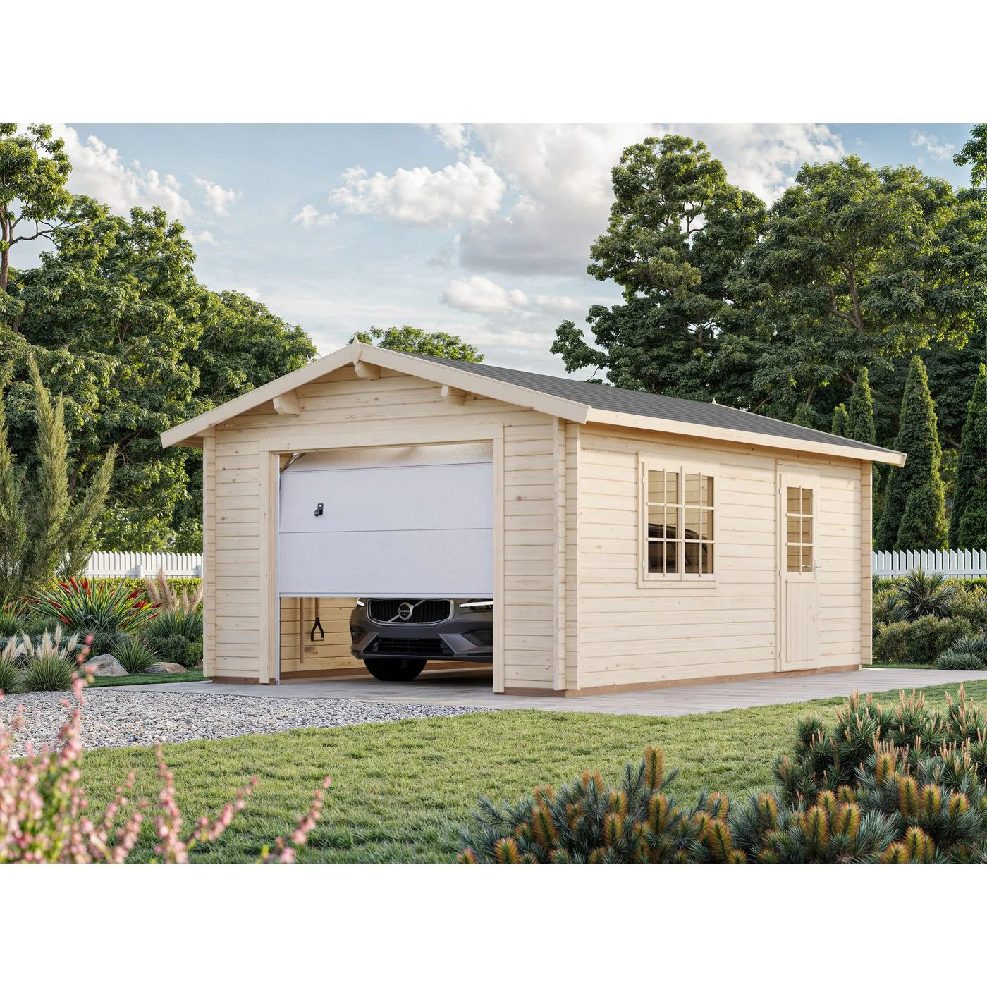 Garage Palmako Roger 19,0 m2 med Takskjutport
