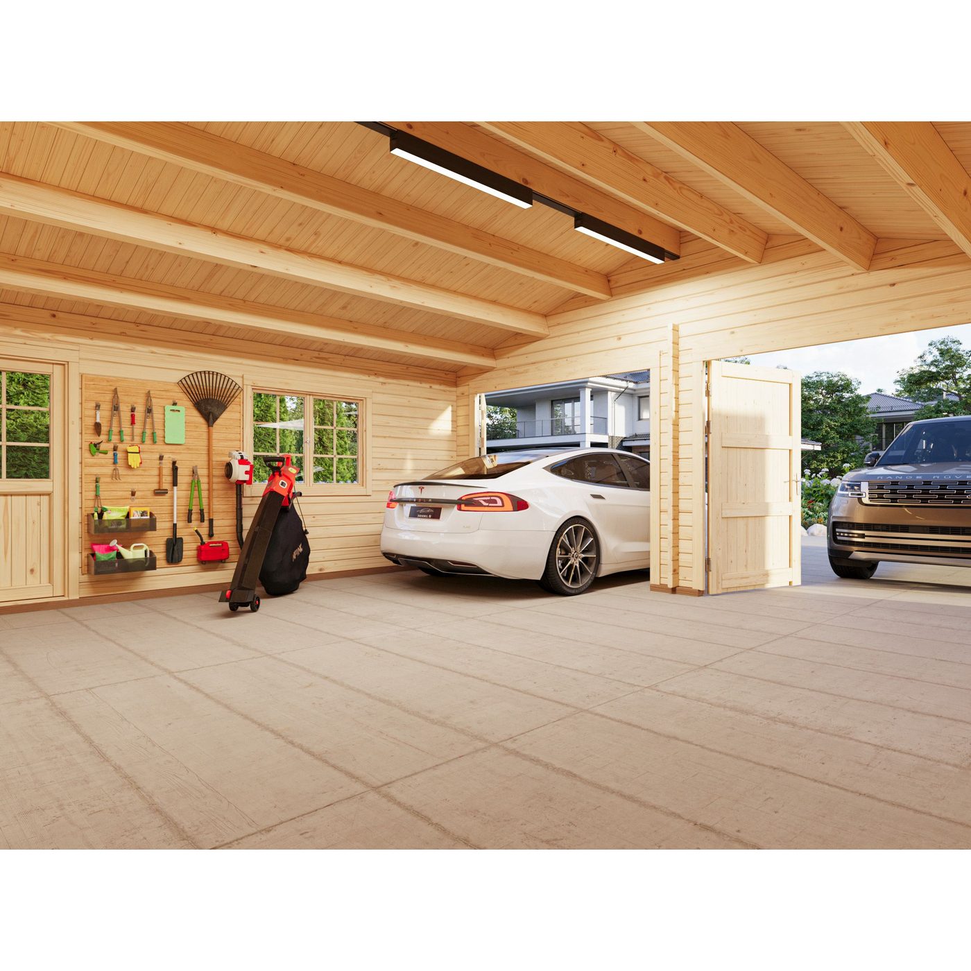 Garage Palmako Roger 28,4 m2 med Slagport