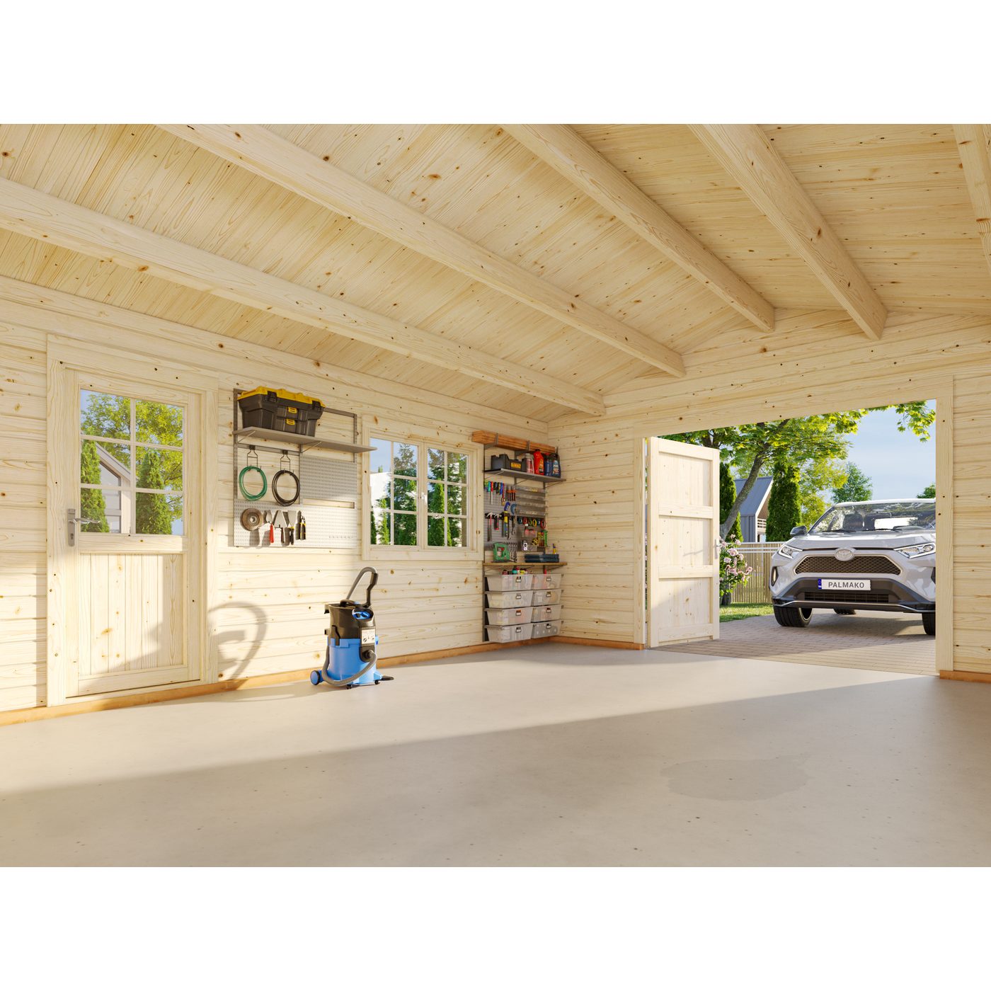 Garage Palmako Roger 23,9 m2 med Dörr